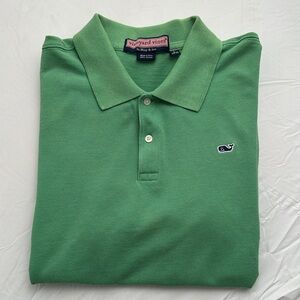 Vineyard Vines green pique cotton short sleeve polo shirt